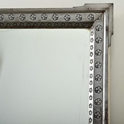 French 20th Century Steel Frame Mirror