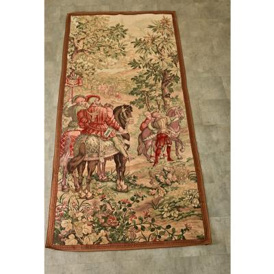 French 20th Century Tapestry Cartoon with Iron Hanger