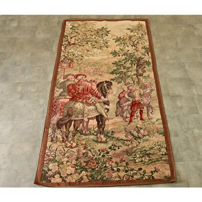 French 20th Century Tapestry Cartoon with Iron Hanger
