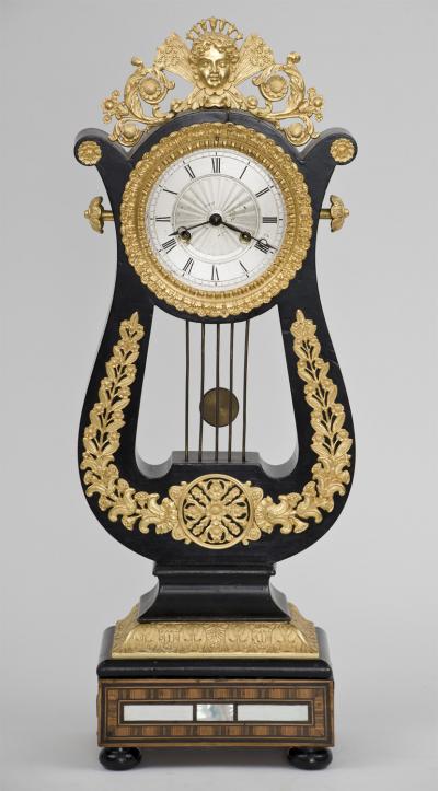 French 8 Day Gilded Mantle Clock Circa 1870