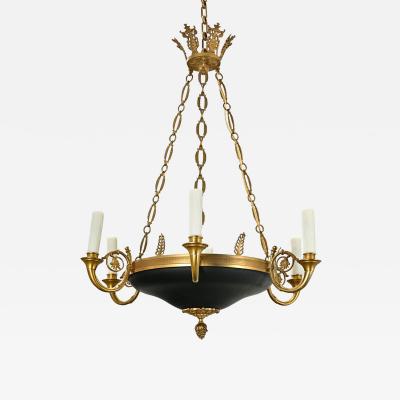 French 8 Light Empire Style Chandelier