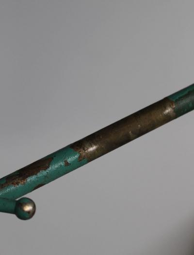 French Adjustable Industrial Green Lacquered Metal Wall Light