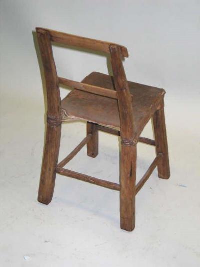 French Alpine Midcentury Deerskin Desk or Side Chair