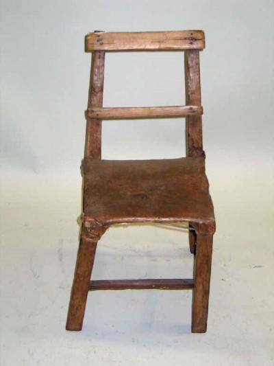 French Alpine Midcentury Deerskin Desk or Side Chair