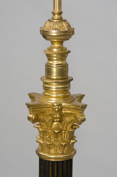 French Antique Bronze Floor Lamp