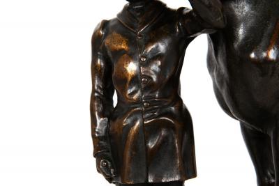 French Antique Bronze Sculpture Race Horse Walter Scott by Alfred Barye