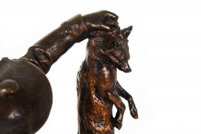 French Antique Bronze Sculpture Scottish Hunter Pierre Jules Mene ca 1900