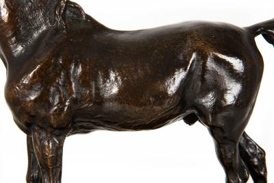 French Antique Bronze Sculpture of Ibrahim Arabian Stallion by Pierre J Mene
