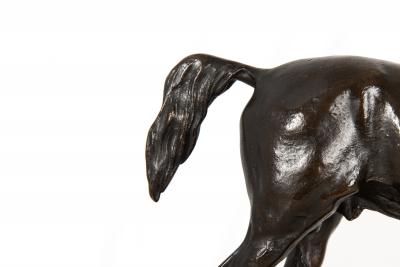 French Antique Bronze Sculpture of Ibrahim Arabian Stallion by Pierre J Mene