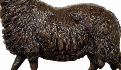 French Antique Bronze Sculpture of Standing Ram Isidore Jules Bonheur