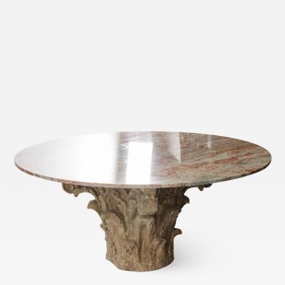 French Antique Cast Concrete Table Base