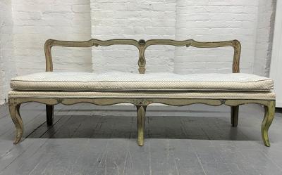French Antique Painted Bench