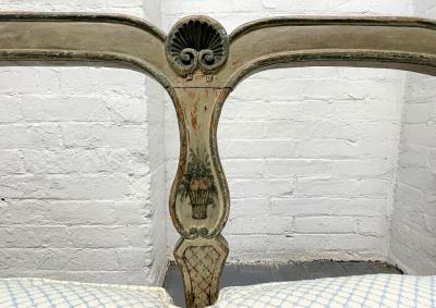French Antique Painted Bench