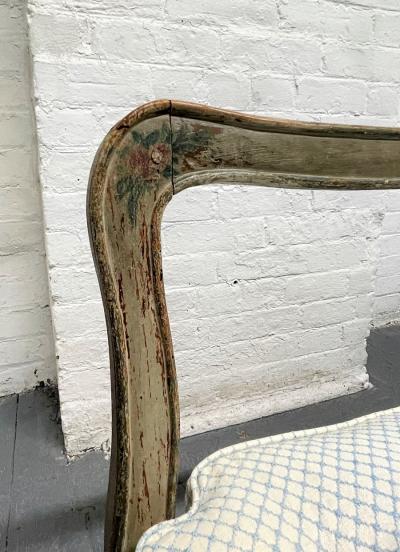 French Antique Painted Bench