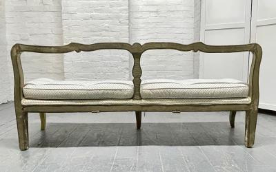 French Antique Painted Bench