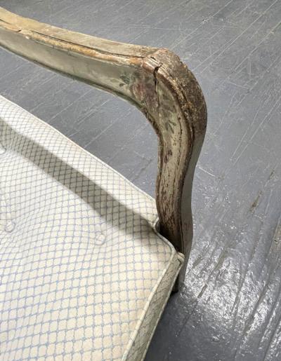 French Antique Painted Bench