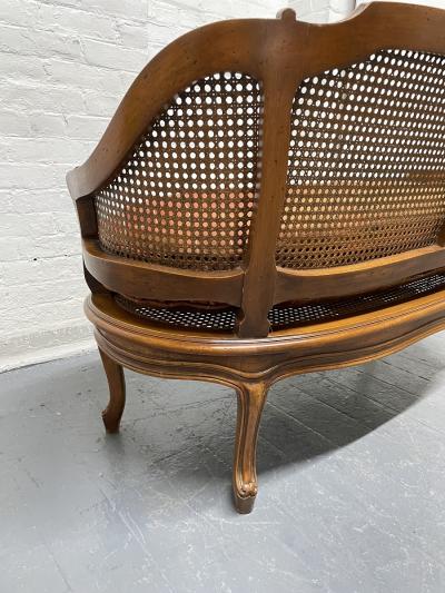 French Antique Style Caned Loveseat
