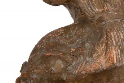 French Antique Terracotta Bust of Compte d Artois by Fernand Cianciani