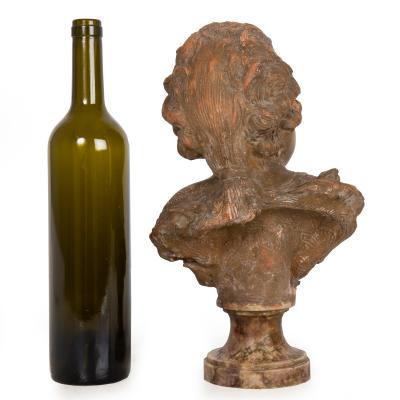 French Antique Terracotta Bust of Compte d Artois by Fernand Cianciani