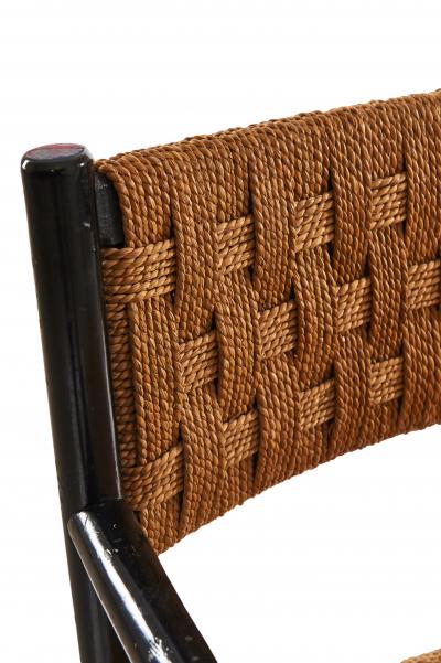 French Arm Chairs with Woven Seat Back Sold as Pair 