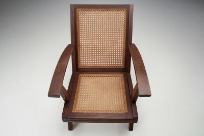 French Armchair with Teak Structure France 1950s