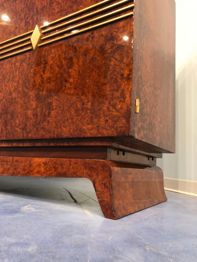 French Art Deco Amboyna Sideboard 1940s