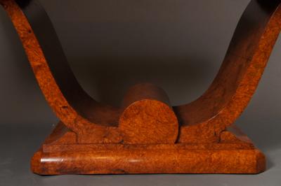 French Art Deco Amboyna Wood Table