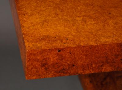 French Art Deco Amboyna Wood Table