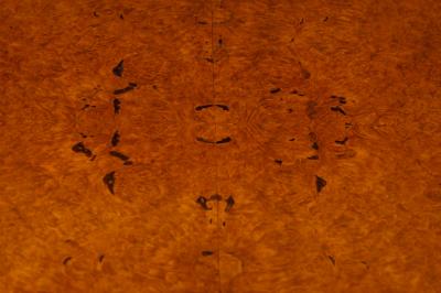 French Art Deco Amboyna Wood Table