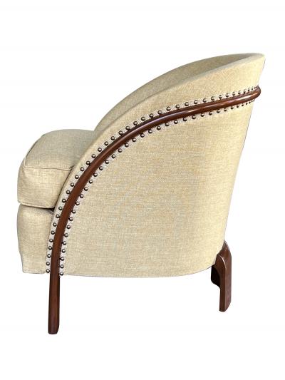 French Art Deco Barrel back Tripod Bergere