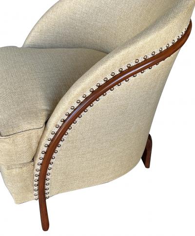 French Art Deco Barrel back Tripod Bergere