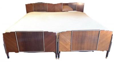 French Art Deco Bedroom Suite King or Twin Size Beds Complete and Matching Set