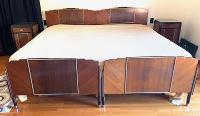French Art Deco Bedroom Suite King or Twin Size Beds Complete and Matching Set