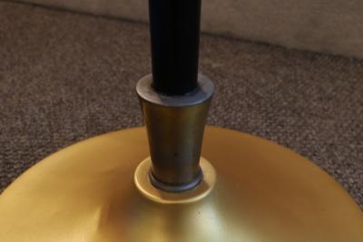 French Art Deco Black Gold Floor Lamp Torchiere 1930s