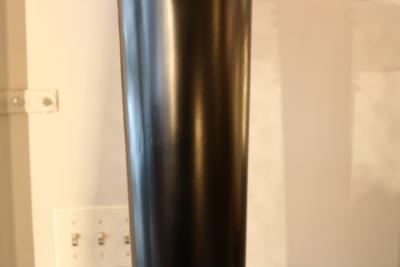 French Art Deco Black Gold Floor Lamp Torchiere 1930s