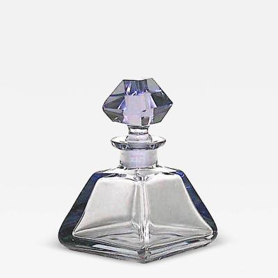 French Art Deco Blue Crystal Perfume Bottle