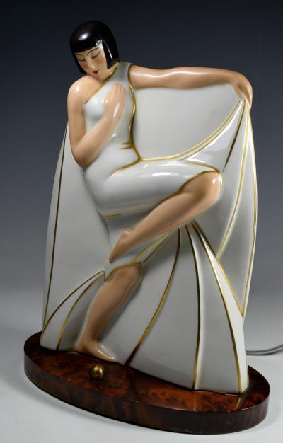 French Art Deco Boudoir Night Lamp