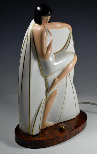 French Art Deco Boudoir Night Lamp