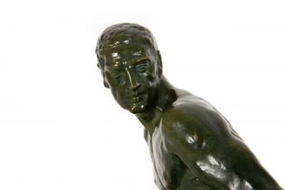 French Art Deco Bronze Sculpture The Lock by Pierre Le Faguays ca 1930