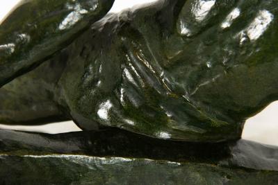 French Art Deco Bronze Sculpture The Lock by Pierre Le Faguays ca 1930