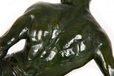 French Art Deco Bronze Sculpture The Lock by Pierre Le Faguays ca 1930