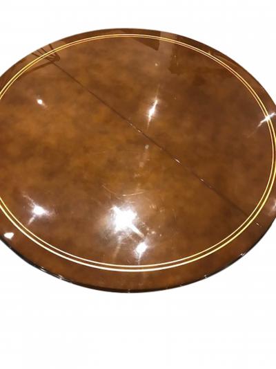 French Art Deco Brown Lacquered Dining Table
