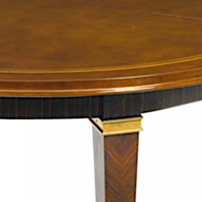 French Art Deco Brown Lacquered Dining Table