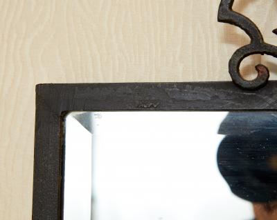 French Art Deco Cast Iron Mirror