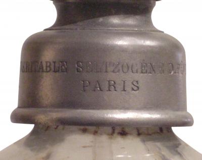 French Art Deco Clear Glass Syphon Bottle