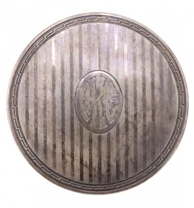 French Art Deco Crystal and Silver Box