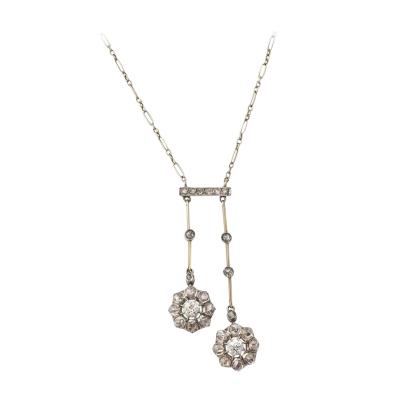 French Art Deco Diamond and Platinum Neglige