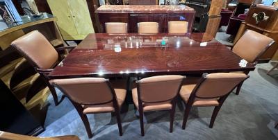French Art Deco Dining Room Suite 8 Chairs and 3 Matching Side Pieces