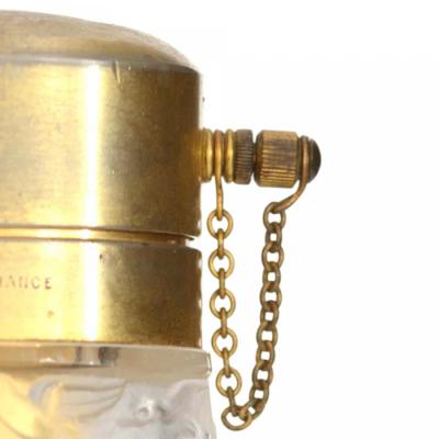 French Art Deco Frosted Glass Perfume Atomizer