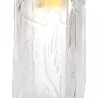 French Art Deco Frosted Glass Perfume Atomizer